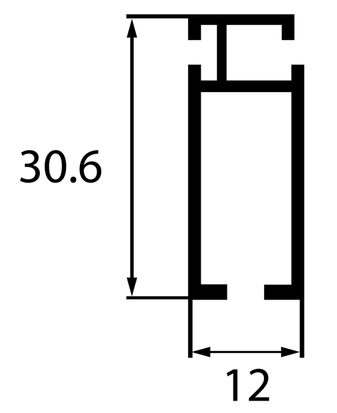 Профиль раздвижной москитной сетки SLID-50X коричневый
