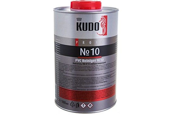 Очиститель для ПВХ №10 KUDO PROFF слаборастворяющий, 1000 мл